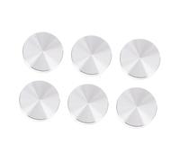 POPETPOP 6 Piezas Adaptador para Mesa de Vidrio Disco Aluminio Soporte Redondo para Tapas Mesa Vidrio Resistente y Fácil de Instalar