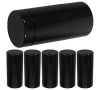 POPETPOP 6 Piezas Botella de Plástico Negro Reutilizable de 50g para Desodorante Diseño Giratorio y Material Pp Resistente para Viajes de Camping y Uso Diario