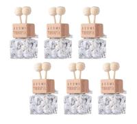 POPETPOP 6 Piezas Botellas Pequeñas de Vidrio para Celebracion Verano Decoración de Botellas Difusoras de Vidrio, Ambientador para Coche Ventilación de Aire y Diseño Pequeño y Delicado