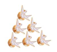 POPETPOP 6 piezas Broche de Metal Origami Grulla Pin para Camisa y Mochila Accesorio Resistente la Decoloración Seguro y Estable para Despedida de Soltera y Uso Diario