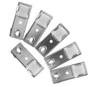 POPETPOP 6 Piezas De Acero Inoxidable Código Superior Doble Cortina Soporte De Riel Curvo para Cortina De Techo Herrajes para Cortina Cortina Ligera Sin Taladro Color Plateado