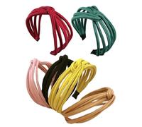 POPETPOP 6 piezas Diademas Anchas para Mujer Banda Elástica con Cruzado Cintillo Suave para Pelo para Lavado Facial Deportes Yoga y Diario