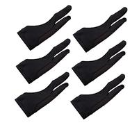 POPETPOP 6 piezas Guantes para Dibujo Tablet de Dos Dedos Cómodos y Elásticos para Pintura Digital y Talla Aptos para Manos Derechas Izquierdas