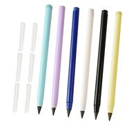 POPETPOP 6 piezas Lápices Eternos sin Afilar Prácticos y Portátiles Colores Surtidos para Estudiantes y Dibujo Diario