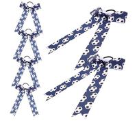 POPETPOP 6 Piezas Lazos De Animadora Elásticos Cintas Pelo De Fútbol Para Niñas Equipo De Fútbol Accesorios Decorativos