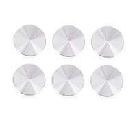 POPETPOP 6 Piezas Pastel De Aluminio Redondos Circulo De Aluminio Muebles Extremo Redondo Comida Disco Redondo De Aluminio Arriba Círculos Silver Aleación De Aluminio