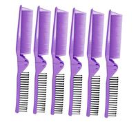 POPETPOP 6 piezas Peine Plegable Antiestático Resistente al Calor de Unidades Moradas Compacto para Peluquería Profesional y Uso Diario Cabello Rizado y Frizz