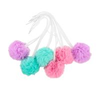 POPETPOP 6 Piezas Pom Poms para Patines con Campana Accesorios Desmontables de Artificial Coloridos para Cintas de Patinaje Hielo y Ruedas Decoración Fuzzy para Adultos
