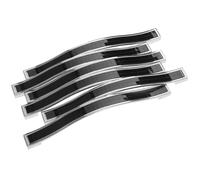 POPETPOP 6 Tiradores de Muebles Negros para Armarios y Cajones, Manijas de Aleación de Zinc Diseño Moderno y Antióxido para Decoración Interior Hogar