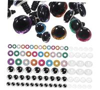 POPETPOP 60 Juegos Safety Eyes For Dolls DIY Crafting Plastic Puppet Eyeballs For Stuffed Animals and Crochet Toys with Lifelike Design