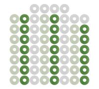 POPETPOP 60 Piezas Cuentas Espaciadoras de Vidrio Diseño de Agujero para Hacer Joyas Diy, Pequeñas Cuentas de Dijes Delicadas y Fáciles de Ensartar para Pulseras y Collares