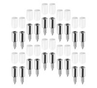 POPETPOP 60 piezas Soportes Metálicos para Estantes con Mangas Antideslizantes Clavijas Autorroscantes para Armarios Estanterías Cocinas y Vitrinas Fijación Rápida y Estable para Muebles