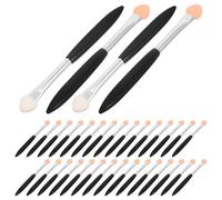 POPETPOP 60 Pinceles de Esponja para Pintar 85 CM Mango Negro Aplicadores Multiusos para Manualidades y Scrapbooking Esponjas para Mezclar Tinta y Pintura Set de 60 Unidades