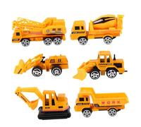 POPETPOP 6piezas Conjunto De Camiones De Juguete De Ingeniería Modelos De Aleación para Control De Inercia Simulación para Coches De Juguete Infantil