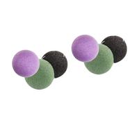 POPETPOP 6piezas Esponjas Redondas Para Lavado Facial De Negro Verde Púrpura Esponjas Naturales Para Cuidado Facial y Exfoliación Diaria