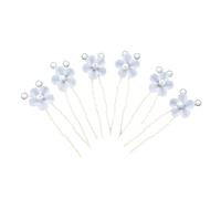 POPETPOP 6piezas Horquillas de Perla Horquillas Forma Flores Cabello Accesorios para Niñas Bodas y Usos Diarios