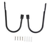 POPETPOP 6piezas Soporte para Cortinas De Metal Ganchos De Pared para Cortinas Abrazaderas De Color Negro para Decoración De Interiores