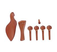 POPETPOP 7 piezas Accesorios para Violín de Madera de Jujube con Clavija para Barbilla Afinador Tailpiece Tailgut y Endpin Diseño Clásico y Duradero