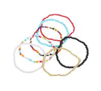 POPETPOP 7 piezas Pulsera Elástica de Cuentas para Mujer Brazalete Ligero y Diseño Geométrico Accesorio Versátil para Festivales y Diario para Mamá y Hermanas