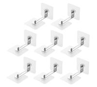 POPETPOP 8 piezas Anclajes Adhesivos para Muebles sin Taladrar de Unidades Soporte Antivuelco Resistente para Seguridad Infantil Estanterías Cómodas y Armarios