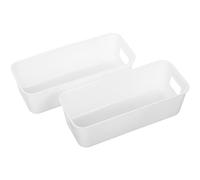 POPETPOP 8 Piezas Caja Portátil de Plástico Blanco de Almacenamiento Rectangular para Optimización de Espacio Diseño Moderno y Funcional en Baño y Debajo del Fregadero