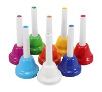 POPETPOP 8 piezas Campanas de mano Notas Metálicas Coloridas Instrumento Musical para Niño Niña Aprendizaje Preescolar Fiesta Familia