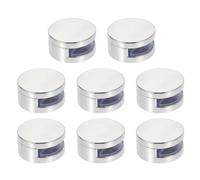 POPETPOP 8 Piezas Clips de Soporte de Espejo Redondos 22 Mm con Tornillos, Clips para Vidrio Resistentes y Funcionales, Soportes para Colgar Espejos en Paredes, Montaje Seguro y Compacto