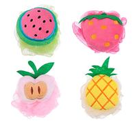 POPETPOP 8 Piezas Flor De Baño Con Forma De Fruta Bola De Baño De Ducha De Frutas Bola De Lavado De Bebé Exfoliante De Espalda Gel De Baño Limpio Mini Juguete Pe Niño Largo Toallita De Baño