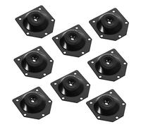 POPETPOP 8 Piezas Junta De Pata De Mesa De Sofá Lámina Muebles Montaje Controles Deslizantes Angular Elevadores para Patas De Mesa Platos Almohadillas Calzos Black Planchar