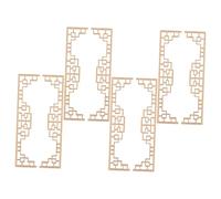 POPETPOP 8 Piezas Miniature Wooden Japanese Screen Panels Dollhouse Furniture DIY Craft Unfinished Decorative Divider For Table and Model Building