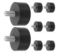 POPETPOP 8 Piezas Niveladores de Muebles Ajustables M6 Tornillo y Patas de Goma Antideslizantes para Sillas y Sofás, Reducen Vibraciones en Salones y Dormitorios