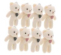 POPETPOP 8 Piezas oso llavero mini peluche diminuto animal de peluche de graduación Little Bears pequeño oso de peluche pequeños osos mini osos animales de peluche a granel algodón