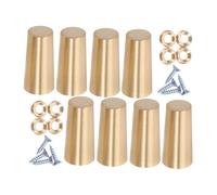 POPETPOP 8 Piezas Pies de Latón para Tablas de Cortar Elevadores Decorativos para Bandejas y Joyeros Pies Cónicos de Latón Pulido con Tornillos y Arandelas Accesorios Versátiles para