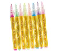 POPETPOP 8 Piezas Pluma Colorida Del Graffiti Del Arte Del Clavo Bolígrafos De Esmalte De Uñas Herramientas De Belleza De Pintura De Uñas Tire De La Pluma Color Fluorescente Propileno