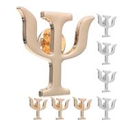 POPETPOP 8 Pines de Psicología de Aleación Colores Dorado y Plateado Broches de Solapa para Traje de Hombre y Mujer Accesorios para Chaquetas Bufandas y Regalos Set de 8 Unidades