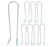 POPETPOP 8 Pinzas para Rulos de Pelo Eléctricos de Acero Inoxidable 304, Clips de Rodillo Caliente de 1,9 Cm en Color Azul Claro, Repuesto para Rizador, Accesorios para Peinados y Cuidado