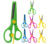 POPETPOP 8 Tijeras Punta Roma y Ligero Diseño de Plástico y Acero Inoxidable, Ideales para Manualidades y Creación de Tarjetas Navideñas