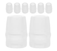 POPETPOP 8 Válvulas de Mordida de Silicona para Botella Deportiva Boquillas Suaves Transparentes Reemplazo Válvula Antidesbordamiento para Ciclismo Running y Montañismo Kit 8 Piezas