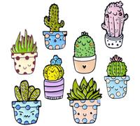 POPETPOP 8piezas Emblema De Cactus Divertido Para Mochilas Para Solapas Estética Broches Creativos De Broche De Cactus Para Ropa Pin De Solapa De Dibujos Animados