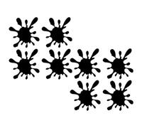 POPETPOP 8piezas Pegatinas para Automóvil Diseño de Gotas de Agua Vinilo Adhesivo Decorativo para Coche Accesorios Tuning Negro