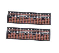 POPETPOP Ábaco Aritmético Educativo Portátil para Niños, Plástico Marrón, 15 Columnas 5 Cuentas, Entrenamiento Mental Infantil, Juego Educativo 2 Piezas