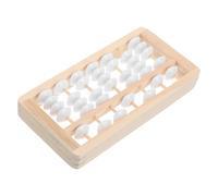 POPETPOP Ábaco de Madera Moderno para Cuentas Blancas Juguete Educativo Montessori para Aprender Matemáticas Decoración Estética para Guardería y Accesorio Fotográfico Cumpleaños
