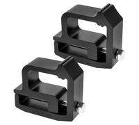 POPETPOP Abrazaderas de Montaje para Tapas de Camionetas Pickup 2 Piezas Aluminio Negro Resistente Compatibles Cubiertas Camper y Portaequipajes Accesorio Exterior para Instalación