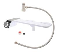 POPETPOP Accesorio Bidé para Inodoro Boquilla Doble Autolimpiante, Diseño Ultradelgado de Plástico y Superficie Lisa para Limpieza en Baños