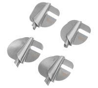 POPETPOP Accesorio para Máquina de Coser Doméstica, Carpeta Enrolladora de Dobladillo en Acero Inoxidable Plata Tamaños 3mm a 6mm para Ropa y Manualidades