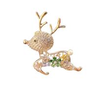 POPETPOP Accesorios de Broche Decorativo Forma de Alce Hermoso Accesorio de Broche para Ramilletes de Modelado de Alce Navideño de Ropa Creativo