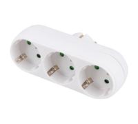 POPETPOP Adaptador de de Corriente Triple Enchufe de Pared Blanco para Voltaje Diseño Estético Sin Tornillos Material Duradero y Flexible