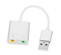 POPETPOP Adaptador De Micrófono para Pc Convertidor De Audio USB Tarjeta De Sonido Externa para Adaptador De Conector para Auriculares Mezclador De Audio para Computadora