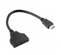 POPETPOP Adaptador Divisor Salidas para Monitores LED y LCD Cable Splitter para Video con Soporte HD Fácil de Usar para Conexión Simultánea