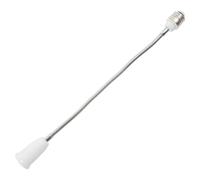 POPETPOP Adaptador Flexible con Brazo y Manguera Reforzada para Casquillo de Bombilla Extensor de Portalámparas para Iluminación Interior y Exterior